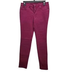 Jessica Simpson Women's Kiss Me Jegging Maroon Colored Denim Skinny Jeans‎ Sz 29